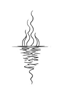 fire and water tattoo design idea