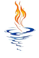 fire and water tattoo design idea