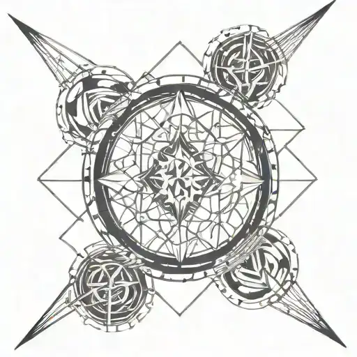 4 infinity symbols connected at the end representing cross tattoo design idea