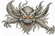 demonic creature tattoo design idea