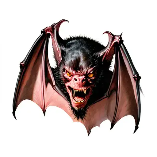 vampire bat tattoo design idea
