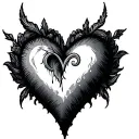 Heart Initial tattoo design idea
