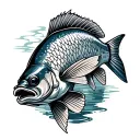 redfish marsh tattoo design idea