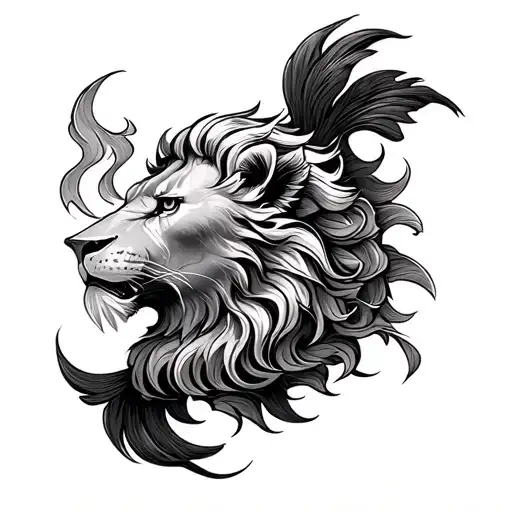 combination pisces, Lion, Canterbury and sagittarius sign as Tattoo  tattoo design idea