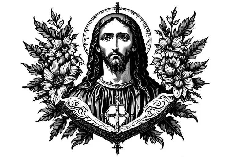 Catholic tattoo design idea