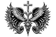Catholic tattoo design idea