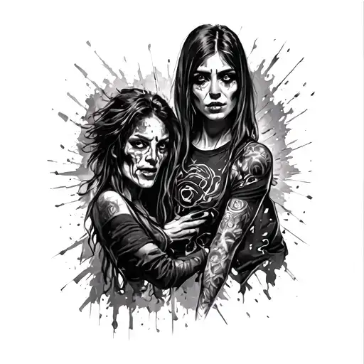 rave scene tattoo design idea