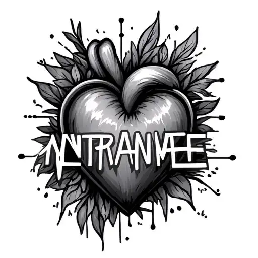 Name Heartbeat tattoo design idea