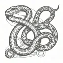 snake from skeleton, abstract, mechanic, industrial, cyberpunk, snake slithers through mechanic tattoo design idea