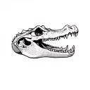 a crocodile skull - stock image tattoo design idea