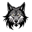 simple sigma symbol and wolf tattoo design idea