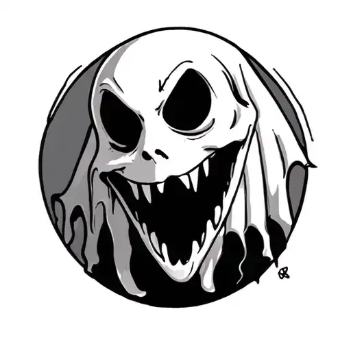 casper like a ghost mini tattoo tattoo design idea