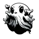 casper like a ghost mini tattoo tattoo design idea