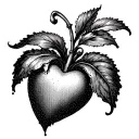 bleeding heart flower tattoo design idea