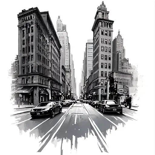 New York Street tattoo design idea