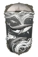 whale tattoo design idea