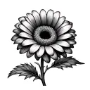 GERBERA DAISY tattoo design idea