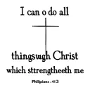 I can do all things through Christ which strengtheneth me philippians 4:13 with a pointy cross tattoo design idea