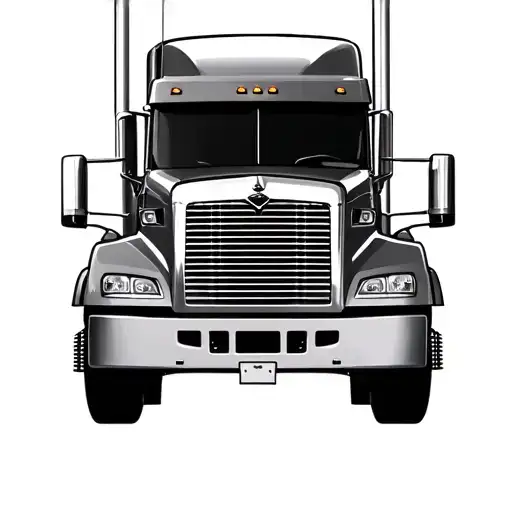 in memorial for a daughters truck drivers dad tattoo design idea