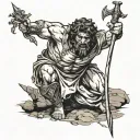 David Standing over goliath after he had just defeated him tattoo design idea