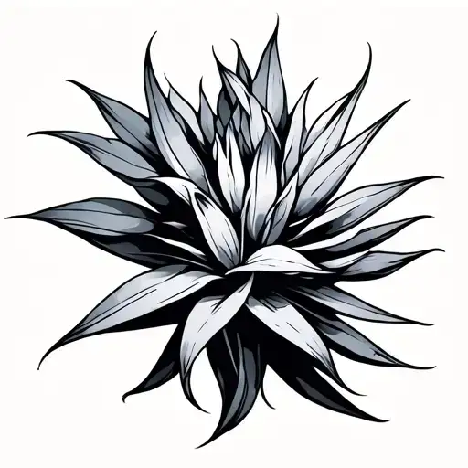 simple yucca tattoo design idea