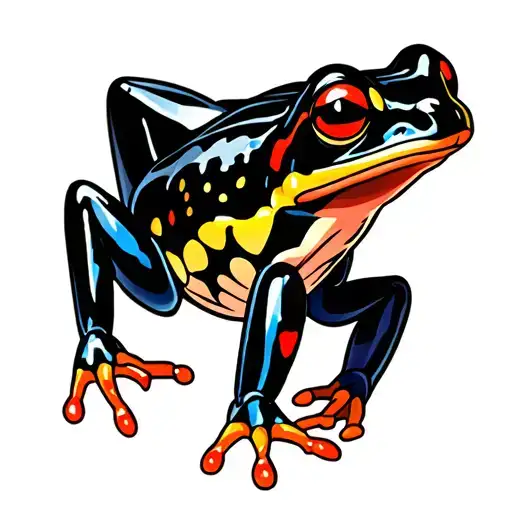 poison dart frog tattoo design idea