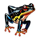 poison dart frog tattoo design idea
