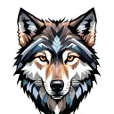 wolf looking forward tattoo design idea