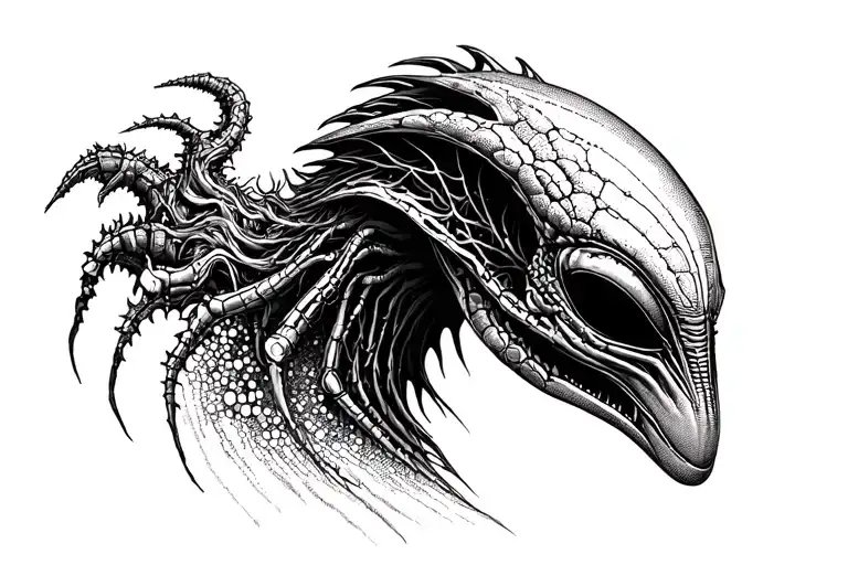 Alien Romulus tattoo design idea