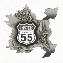 Interstate 95 sign tattoo design idea