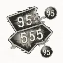 Interstate 95 sign tattoo design idea