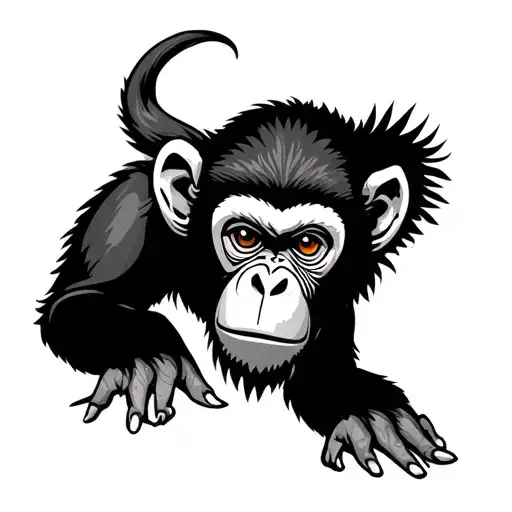 cesar monkey tattoo design idea
