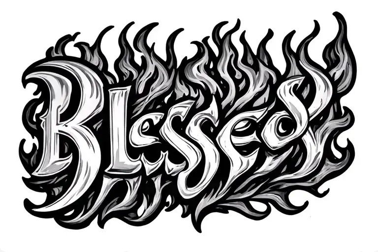 Blessed by Fire tattoo design idea