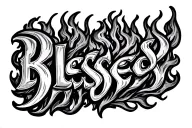 Blessed by Fire tattoo design idea