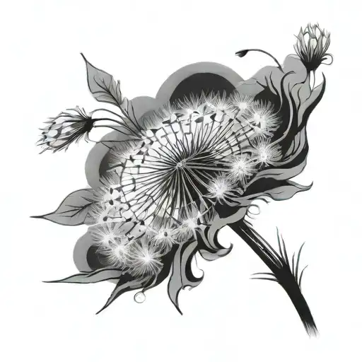 dandelion twister tattoo design idea