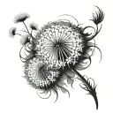 dandelion twister tattoo design idea