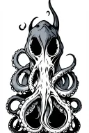 kraken black and grey tattoo design idea