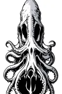 kraken black and grey tattoo design idea