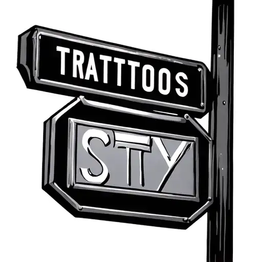 Street Sign tattoo design idea