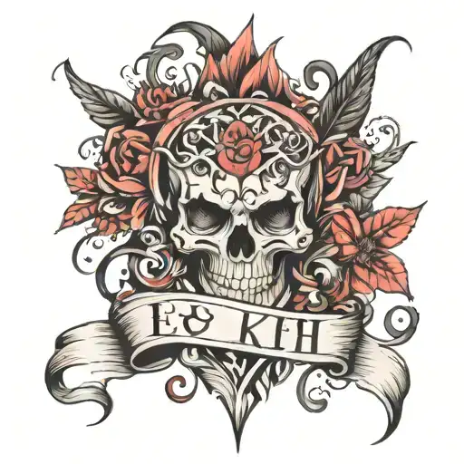 AKH NAME VED AND TRADING tattoo design idea