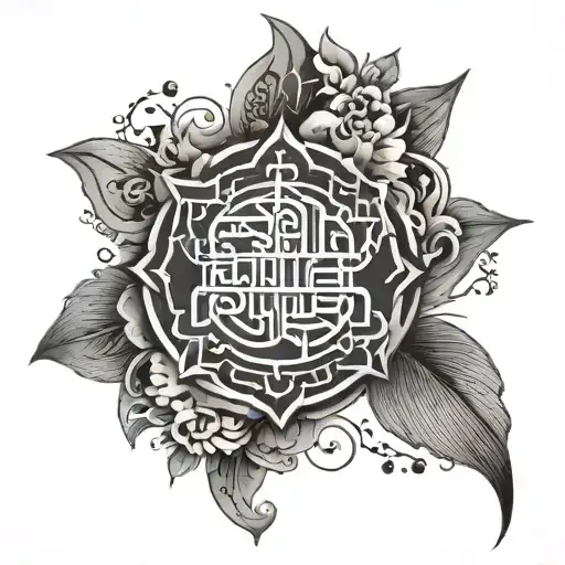 hindi mantra written tattoo design idea
