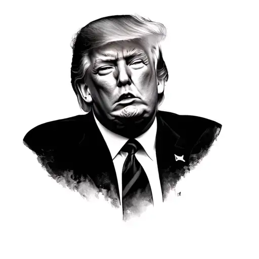 Donald trump female tattoo design idea