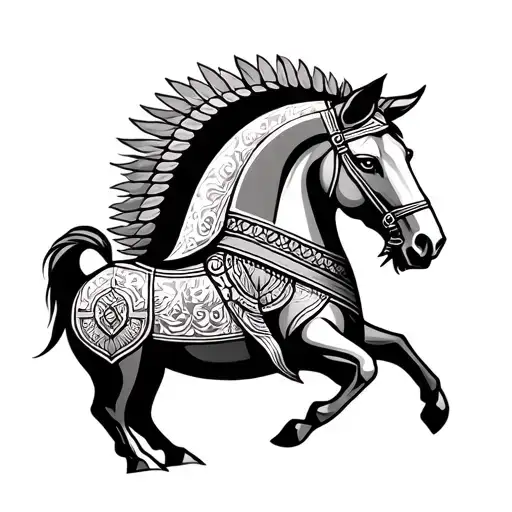 Trojan Horse tattoo design idea