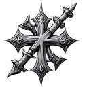 warhammer 40k Black templar cross tattoo design idea
