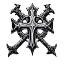 warhammer 40k Black templar cross tattoo design idea
