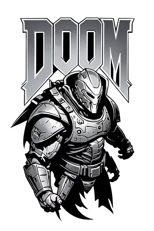Doom slayer tattoo design idea