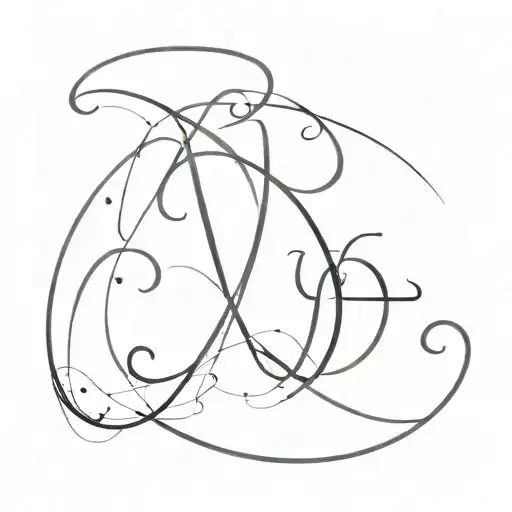 Cursive R with John 5:19 on side tattoo design idea