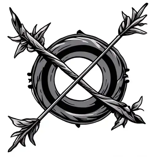 Bow And Arrow tattoo design idea