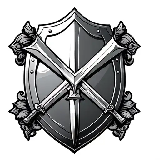 filipino war sword shield cross royalty tattoo design idea