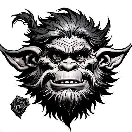 Troll tattoo design idea